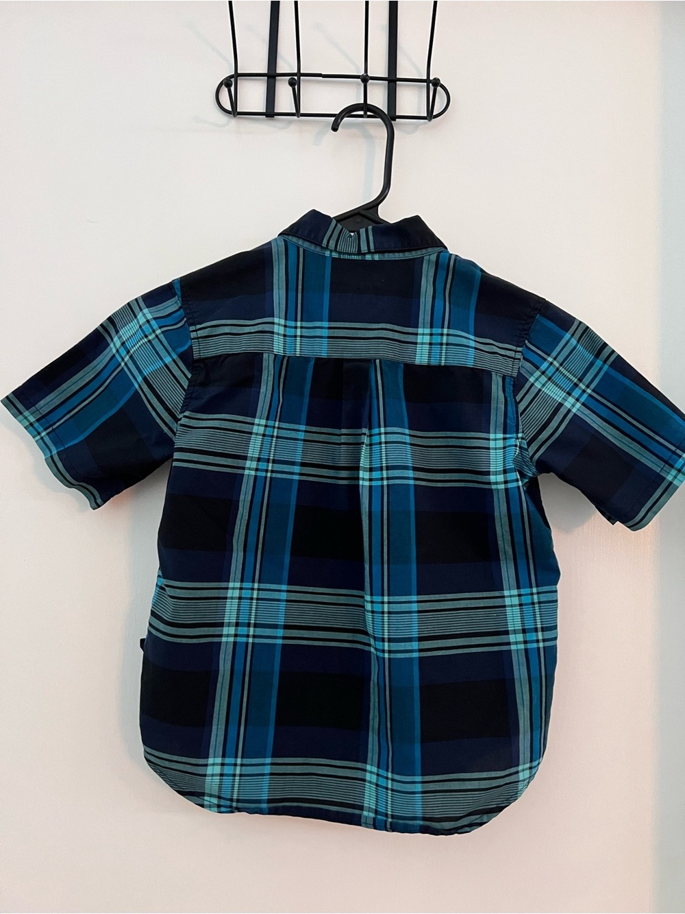 Patagonia Organic Cotton Plaid Button Front Shirt Boys Size XS Blue Plaid - Picture 3 of 3
